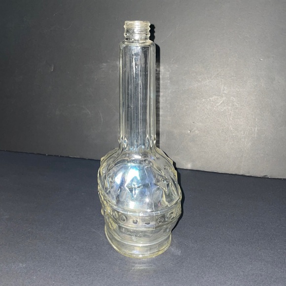 Vintage Glass Decorative Liquor Bottle Embossed Barware Collectibles - Picture 6 of 8